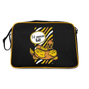 Je serrerais cette boule de banane de serpent python - Sac Retro - noir/or - Dos