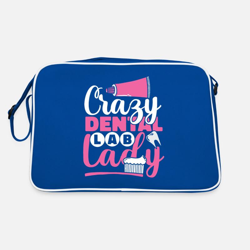 Crazy Dental Lab Lady Dentallabor Zahnlabor Retro Tasche