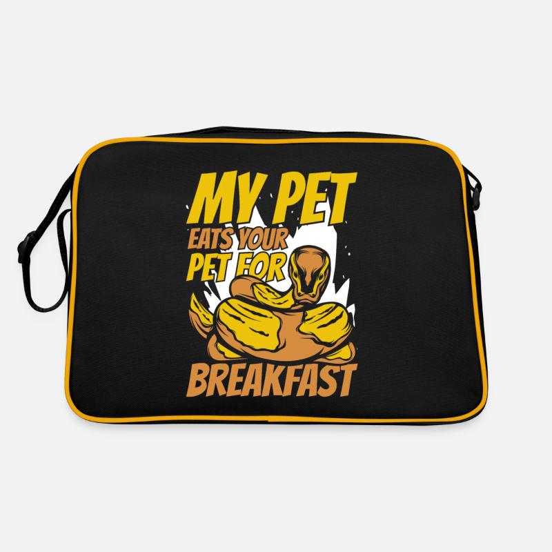 Mon animal mange votre animal de compagnie pour le petit déjeuner Python Banane Sac Retro