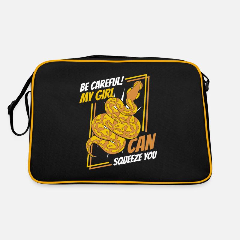 My Girl Can Squeeze You Python Snake Banana Retro Bag