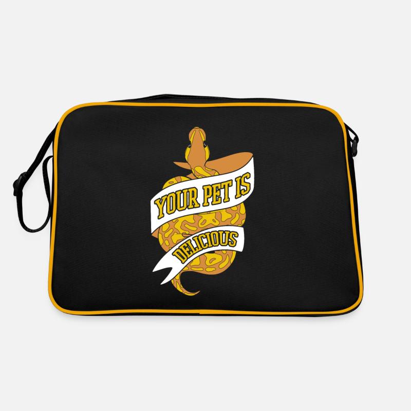Votre animal de compagnie est délicieux serpent Python boule de banane Sac Retro