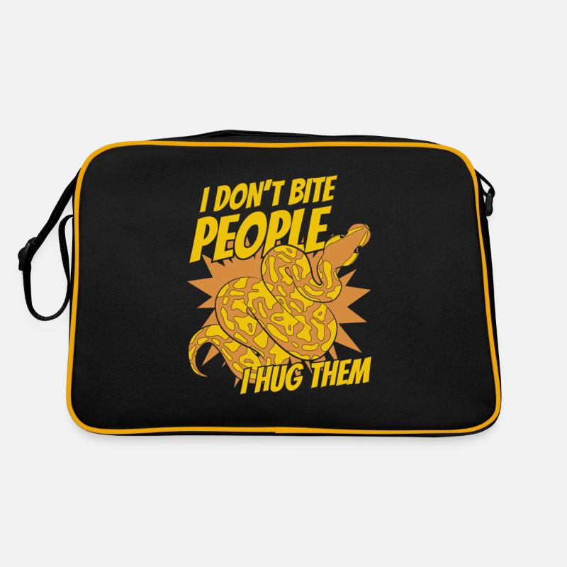 I Don't Bite People I Hug Them Python Banana Ball Retro Tasche