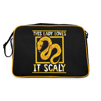 This Lady Loves It Scaly Python Snake Banana - Retro Bag - black/gold - Back