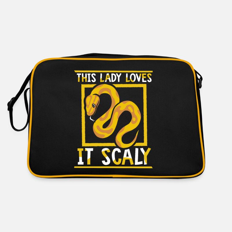 This Lady Loves It Scaly Python Snake Banana Retro Bag