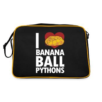 J’adore Boule de banane Pythons Boule de banane Serpent - Sac Retro - noir/or - Dos
