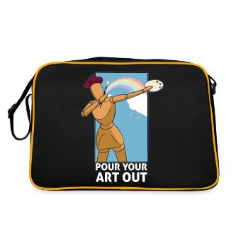 Professeur d’art Drôle de dicteur Cours d’art Cours d’art - Sac Retro - noir/or - Dos