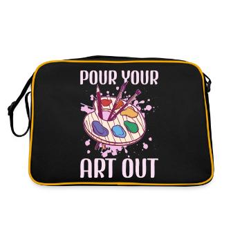 Professeur d’art Drôle de dicteur Cours d’art Cours d’art - Sac Retro - noir/or - Dos