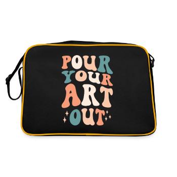 Professeur d’art Drôle de dicteur Cours d’art Cours d’art - Sac Retro - noir/or - Dos