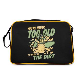 Vous n’êtes jamais trop vieux pour jouer dans la terre - Sac Retro - noir/or - Dos