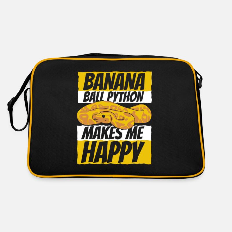 Makes Me Happy Schlange Python Banana Ball Python Retro Tasche