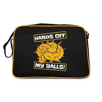 Hands Off My Balls Python Schlange Banana Ball - Retro Tasche - Schwarz/Gold - Hinten