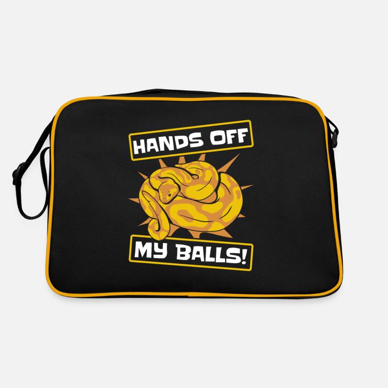 Hands Off My Balls Python Snake Banana Ball Retro Bag