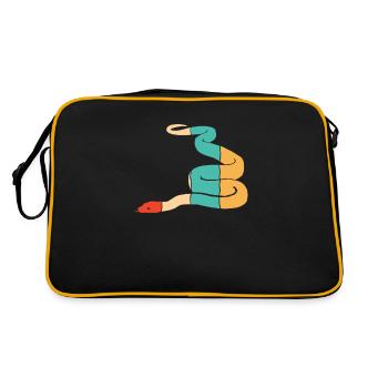 Retro Scale Creepers Python Snake Banana - Retro Bag - black/gold - Back