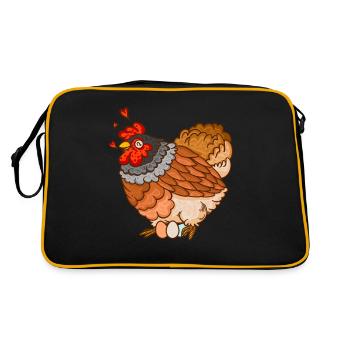 Chicken Breed Chicken Green Layer Eggs Chicken Breeder - Retro Bag - black/gold - Back