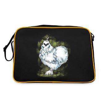Silk Chicken Breed Dwarf Chicken Breeding - Retro Bag - black/gold - Back