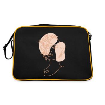 Lineart allotment garden allotment garden horticulture - Retro Bag - black/gold - Back