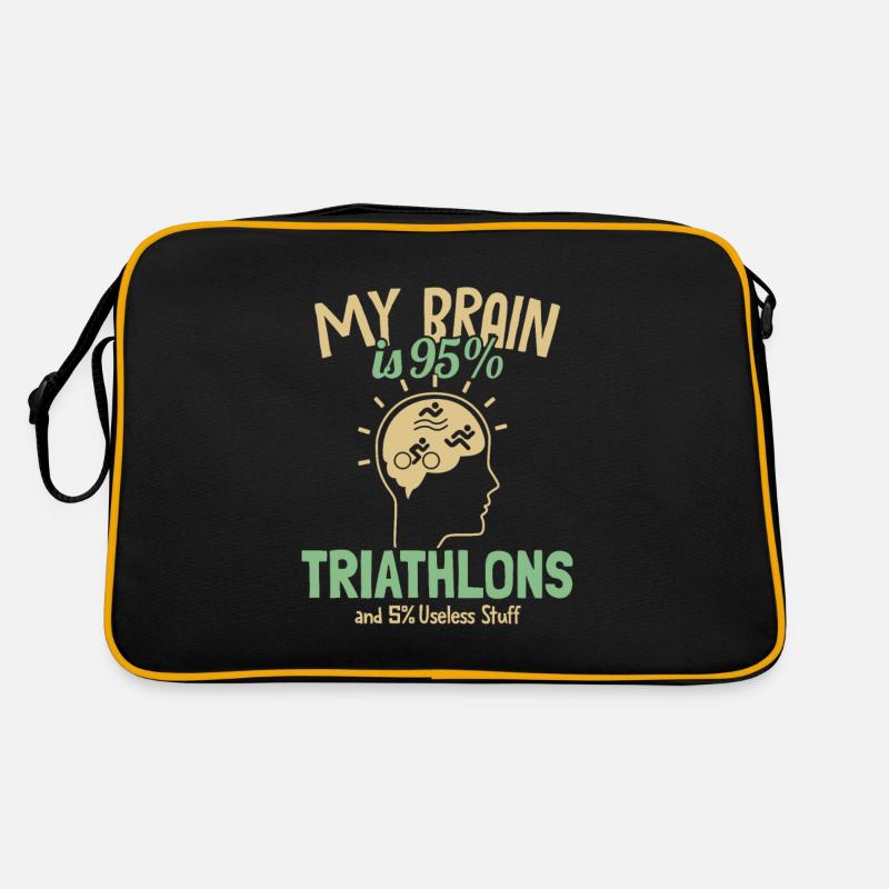 My Brain is 95% Triathlons Triathlet Training Retro Tasche