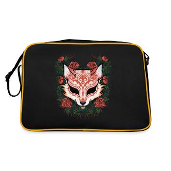 Kitsune Fox Ghost Mask Esthétique Shinobi Demon - Sac Retro - noir/or - Dos
