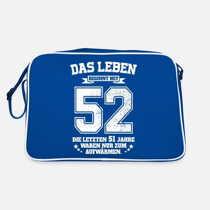 52. Geburtstag Geschenk Das Leben Beginnt Mit 52 Retro Tasche