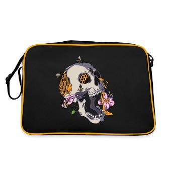Abeilles Crâne Nid d’abeille Nid d’abeilles Apiculteurs Abeilles mellifères - Sac Retro - noir/or - Dos
