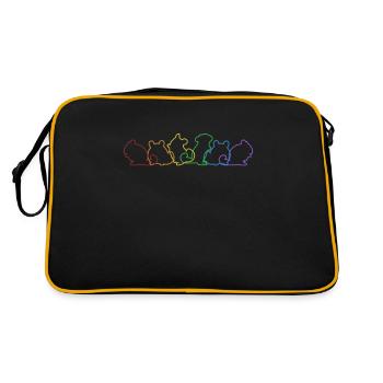 Chinchilla LGBT Arc-en-ciel Longtail Longhair - Sac Retro - noir/or - Dos