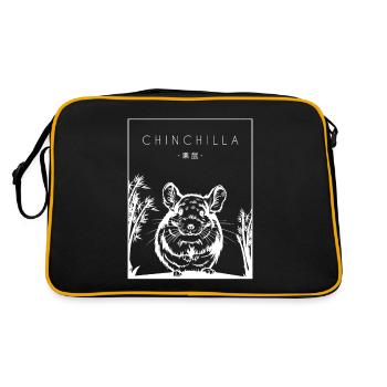 Chinchilla Chinois Hanzi Longhair Shorttail - Sac Retro - noir/or - Dos