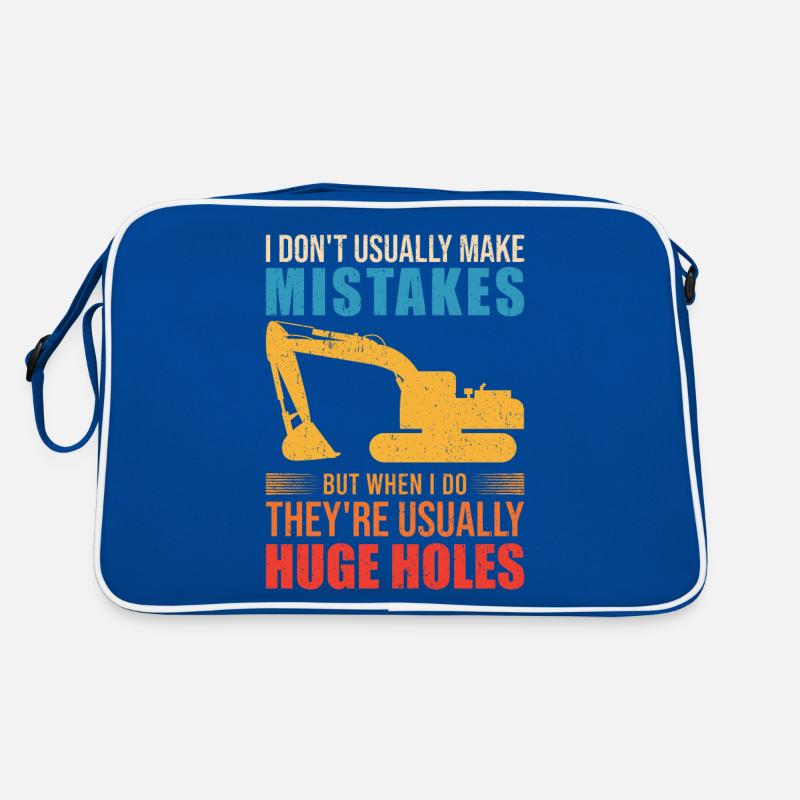 Retro Bagger Spruch Baggerfahrer Baustelle Retro Tasche