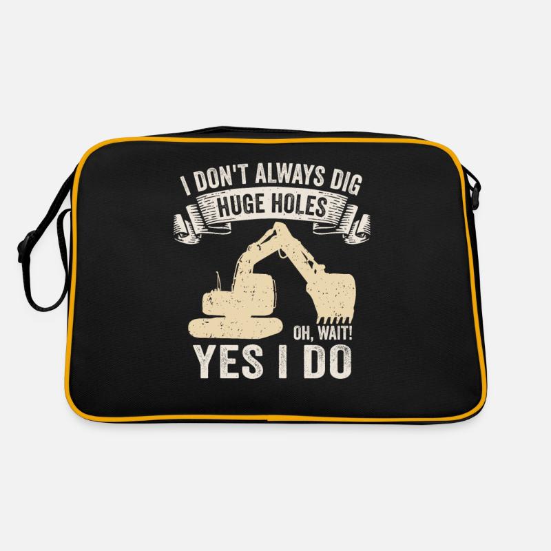 Retro Excavator Slogan Excavator Driver Construction Site Sac Retro
