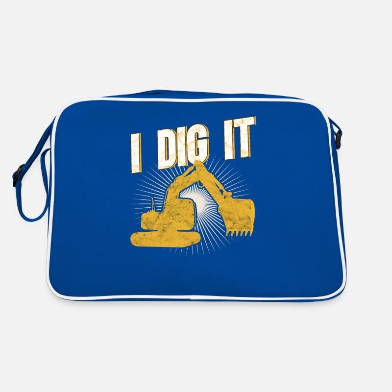 Retro Excavator Slogan Excavator Driver Construction Site Retro Bag