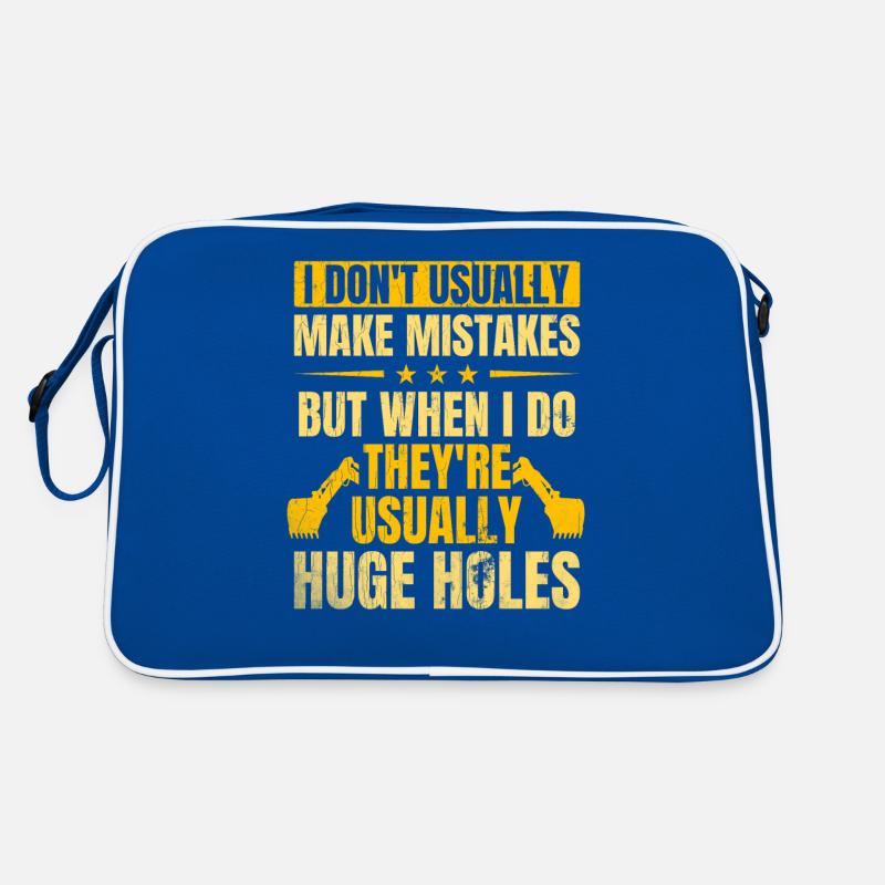 Retro Excavator Saying Excavator Driver Construction Site Retro Bag