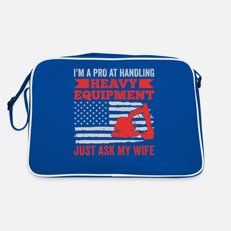 Retro Excavator Slogan Excavator Driver Construction Site Retro Bag
