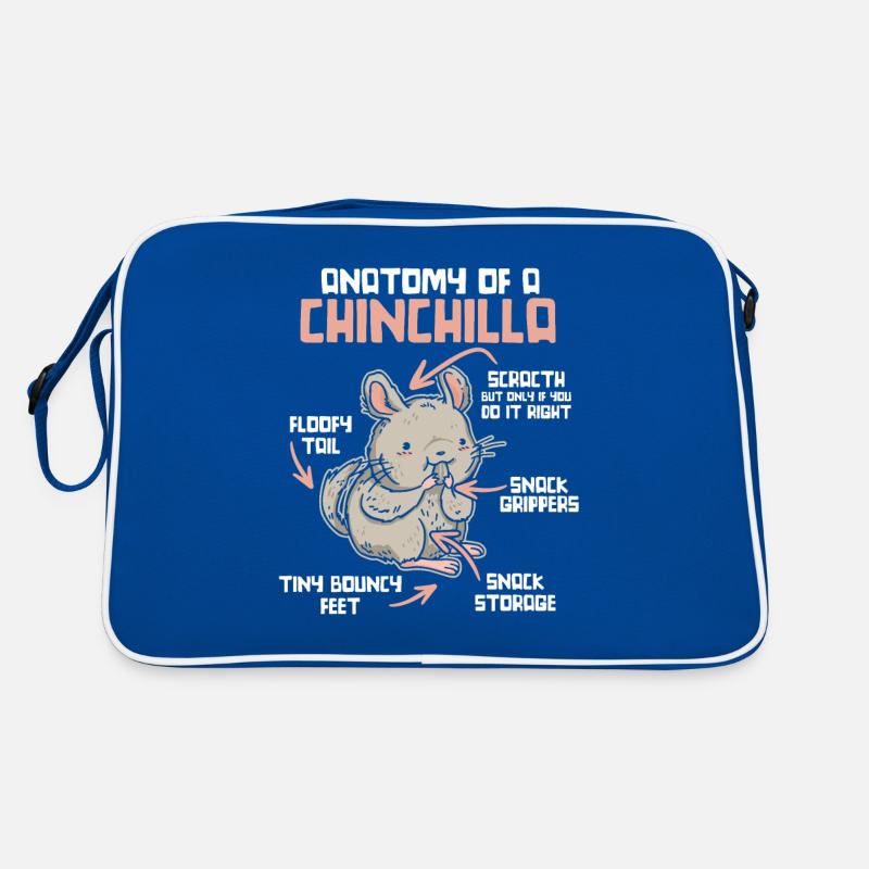 Anatomie d’un chinchilla longue queue cheveux longs Sac Retro