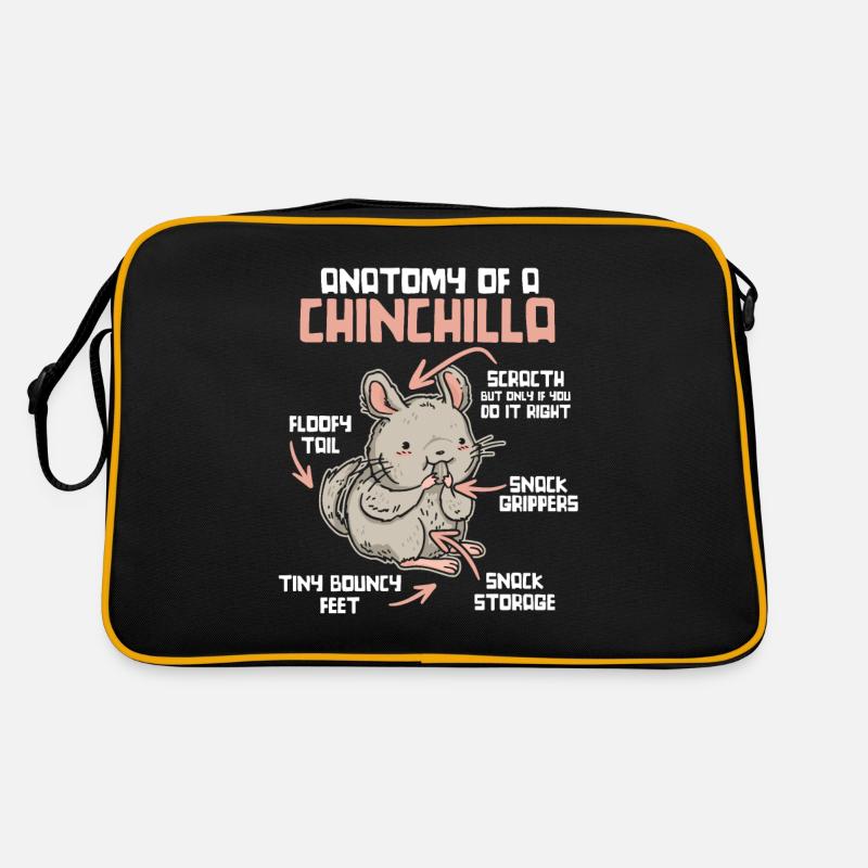 Anatomie d’un chinchilla longue queue cheveux longs Sac Retro