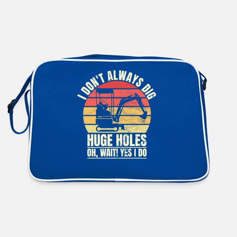 Retro Excavator Slogan Excavator Driver Construction Site Retro Bag