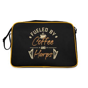 Alimenté par le café et les harpes Harpe de concert Harpe - Sac Retro - noir/or - Dos