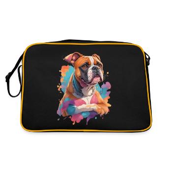 Dessin de chien boxeur allemand pour les amoureux des chiens - Sac Retro - noir/or - Dos