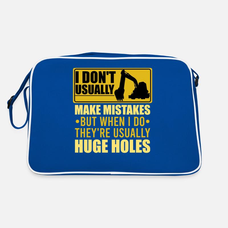 Retro Bagger Spruch Baggerfahrer Baustelle Retro Tasche
