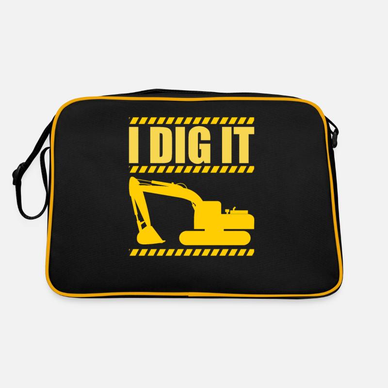Retro Excavator Slogan Excavator Driver Construction Site Sac Retro