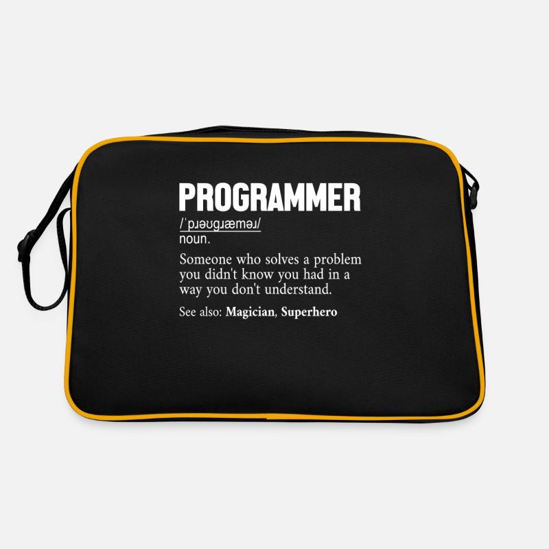 Programmer Definition Software Developer Coder Retro Bag