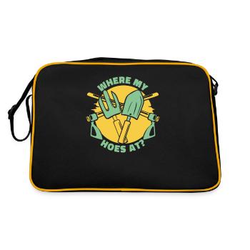 Où mes houes au jardin horticole - Sac Retro - noir/or - Dos