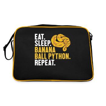 Eat Sleep Banana Ball Python Repeat Banana Ball - Retro Bag - black/gold - Back