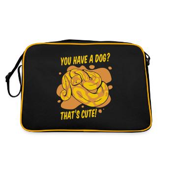 You Have A Dog Thats Cute Python Schlange Banana - Retro Tasche - Schwarz/Gold - Hinten
