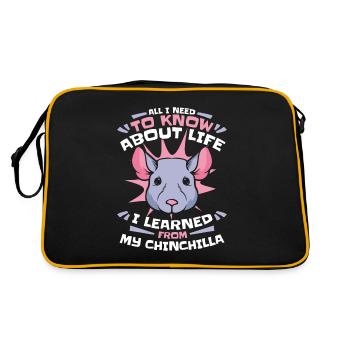 J’ai appris de My Chinchilla Shorttail Longhair - Sac Retro - noir/or - Dos