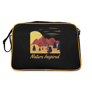 Nature Inspired Trekking Mountain Hiking Hiking - Retro Bag - black/gold - Back