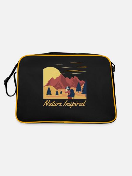 Nature Inspired Trekking Mountain Hiking Hiking - Retro Bag - black/gold - Back