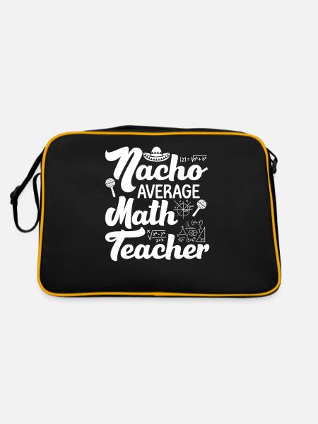 Mexikanisches Essen Nacho Mathelehrer Mathematik - Retro Tasche - Schwarz/Gold
