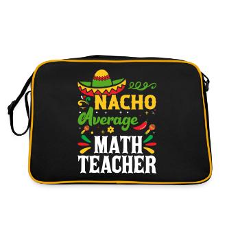 Mexican Food Nacho Math Teacher Mathematics - Retro Bag - black/gold - Back