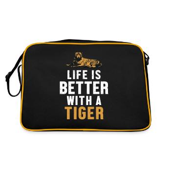 Life is Better with a Tiger King Tiger - Retro Bag - black/gold - Back
