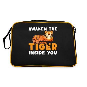 Awaken The Tiger Inside You King Tiger - Retro Bag - black/gold - Back