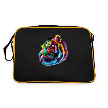 Chat sauvage Big Cat King Tiger Tigre de Sibérie - Sac Retro - noir/or - Dos
